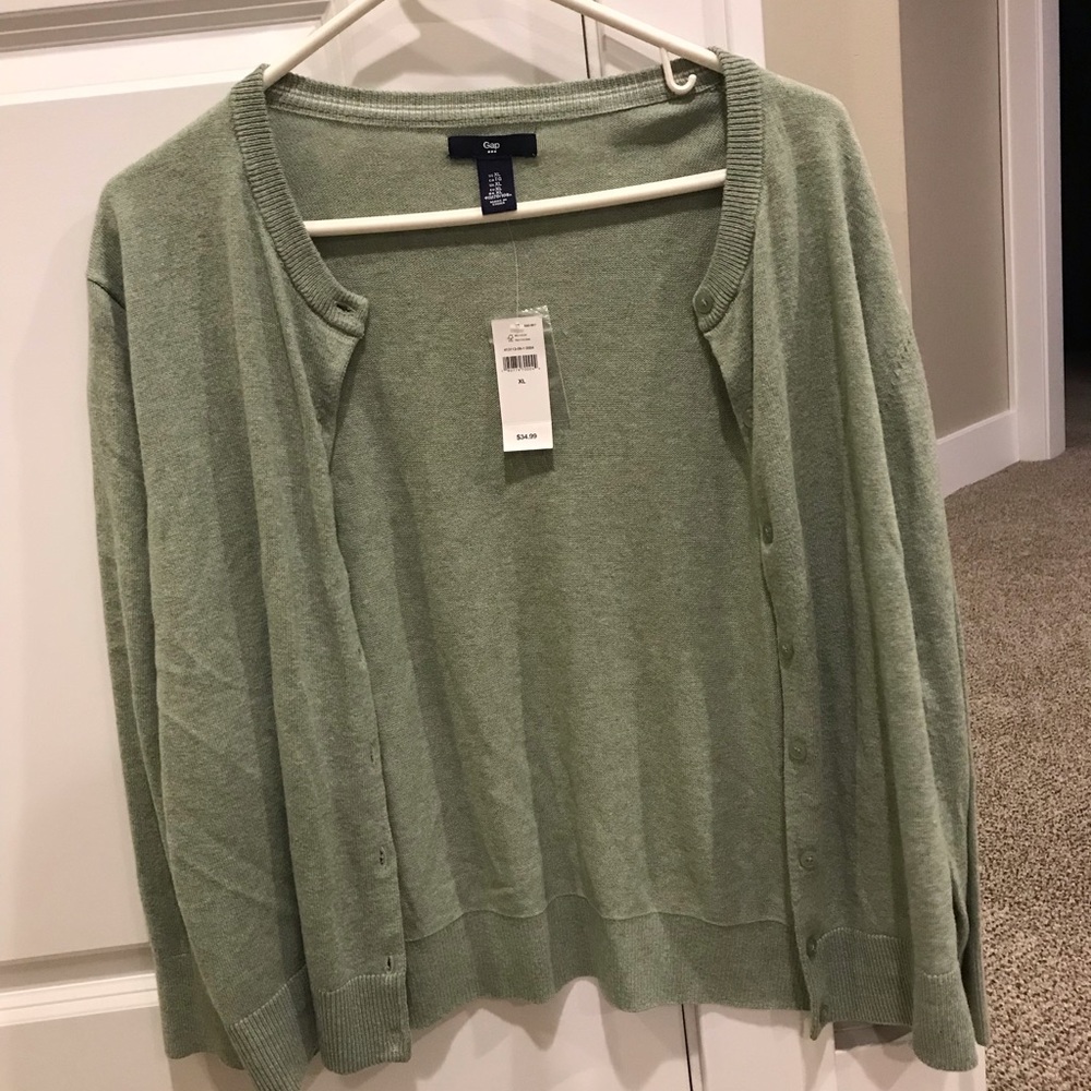 Green cardigan
